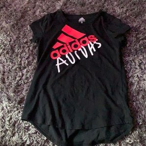 Neon pink adidas shirt-